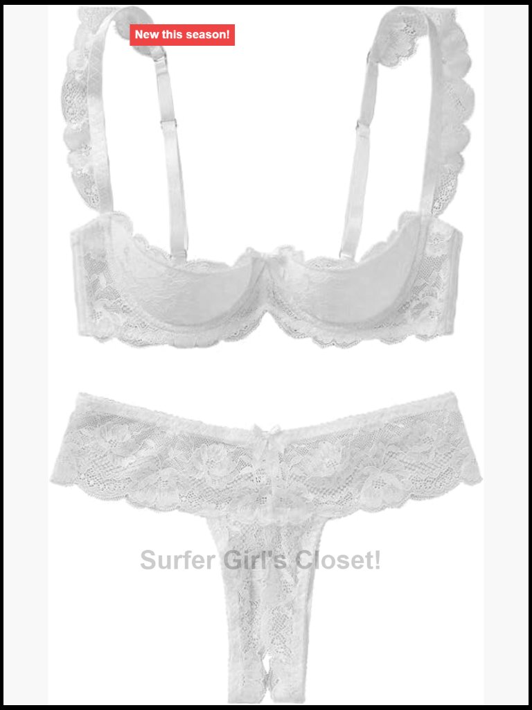 Underwire Lace Lingerie Set Bra And Panty With Adjustable Straps